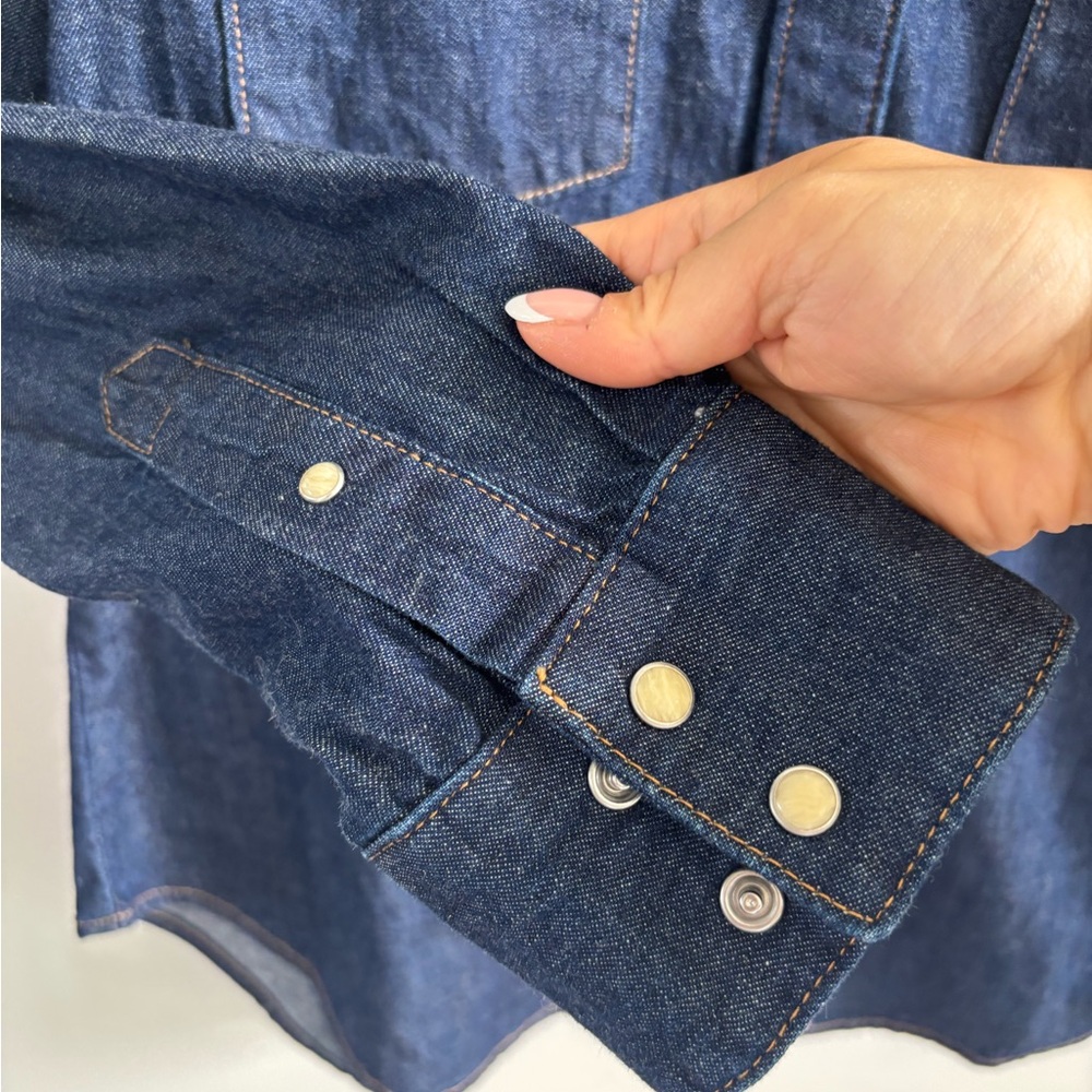 SOLD Denim Forum / Aritzia Western Snap Up Shirt | Medium - Picture 4 of 6